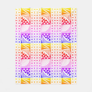 Southwest Native Sunrise in Rainbow Fleece Blanket