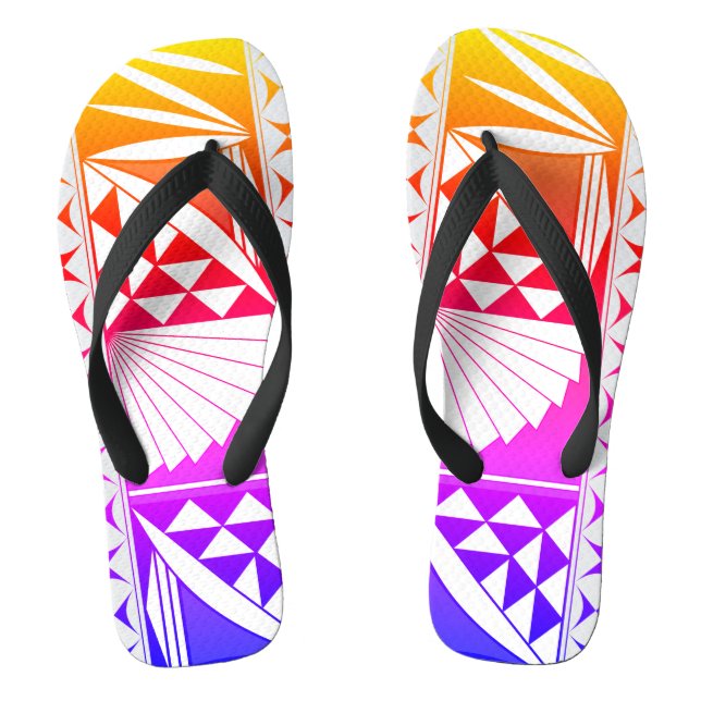 Southwest Native Sunrise in Rainbow Thongs (Footbed)