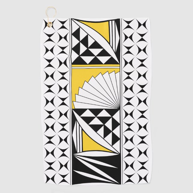 Southwest Native Sunrise in Yellow Golf Towel (Front)