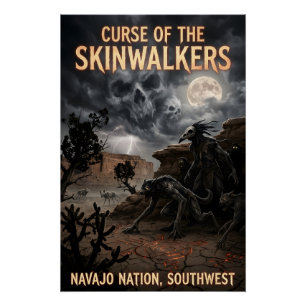 Southwest Navajo Nation Dark Folklore Horror Art Poster