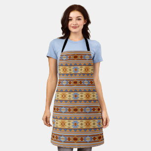 Southwest Pattern Design Rust Grey Gold Apron