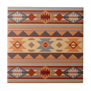 Southwest Pattern Design Tan Ceramic Tile