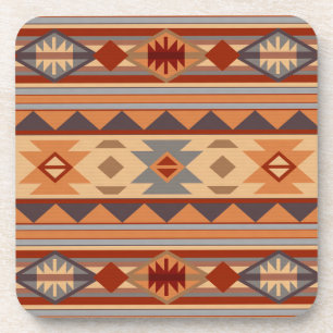 Southwest Pattern Design Tan Coaster