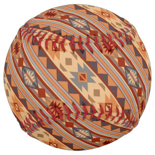 Southwest Pattern Design Tan Softball