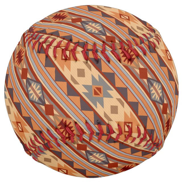 Southwest Pattern Design Tan Softball (Front)