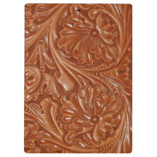 southwest pattern western country tooled leather clipboard