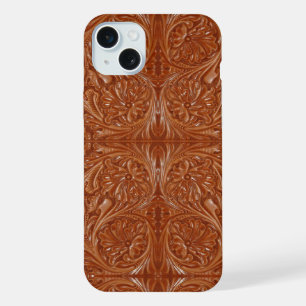 southwest pattern western country tooled leather iPhone case