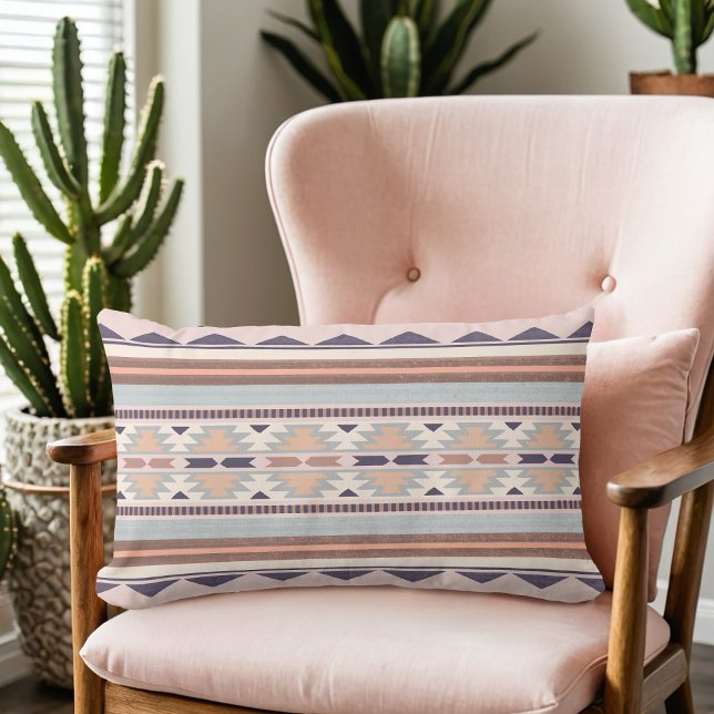 Southwest Peach Tribal Pattern | Lumbar Cushion (Creator Uploaded)