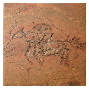 Southwest Petroglyph Ceramic Tile
