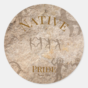 Southwest Petroglyph Customisable  Classic Round Sticker