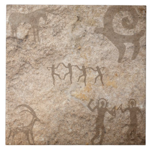 Southwest Petroglyph Native American Ceramic Tile