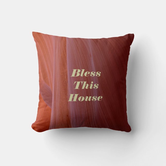 Southwest Pillow Bless This House Square (Front)