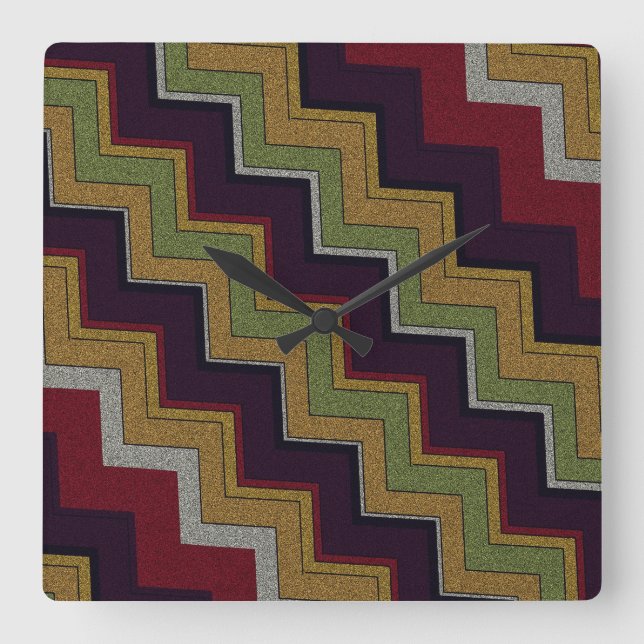 Southwest Retro Square Wall Clock (Front)
