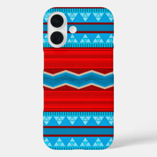 Southwest River Canyon Geometric Red Turquoise iPhone 16 Case