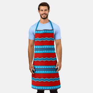 Southwest River Canyon Geometric Red Turquoise Lg Apron