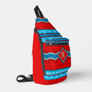 Southwest River Canyon Red Turquoise Personalised Sling Bag
