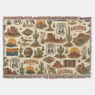 Southwest Route 66 Cosy Trails Throw Blanket