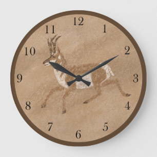 Southwest Running Pronghorn Antelope Large Clock