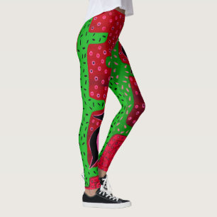 Southwest Saguaro Cactus Birds Aerobic Leggings