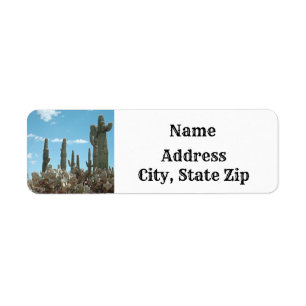 Southwest Saguaro Cactus Desert Landscape Address Return Address Label