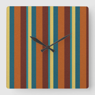 Southwest Stripes 13 Square Wall Clock