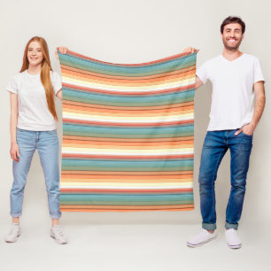 Southwest Stripes Muted Colour Fleece Blanket