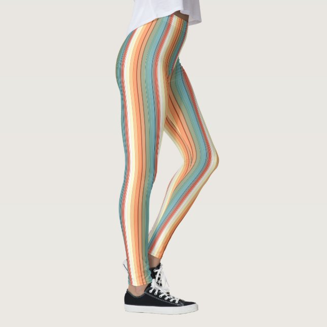 Southwest Stripes Muted Colour Leggings (Right)