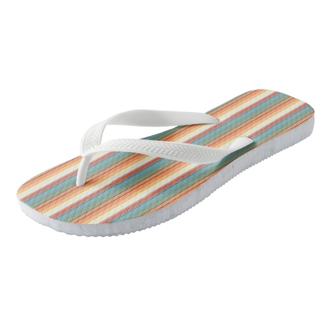 Southwest Stripes Muted Colour Thongs (Angled)