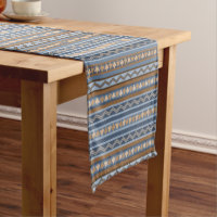 Southwest Style Blue and Brown Geometric Pattern