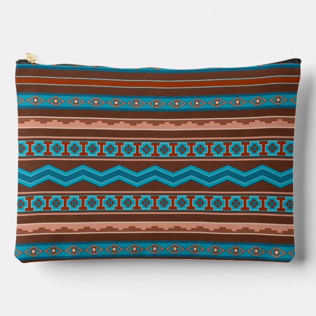 Southwest Style Geometric Cameron Gorge Design Accessory Pouch (Front)