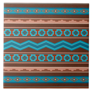 Southwest Style Geometric Cameron Gorge Design Ceramic Tile