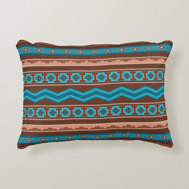 Southwest Style Geometric Cameron Gorge Design Decorative Cushion (Front)