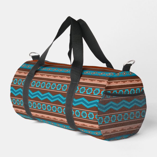 Southwest Style Geometric Cameron Gorge Design Duffle Bag (Right Corner)