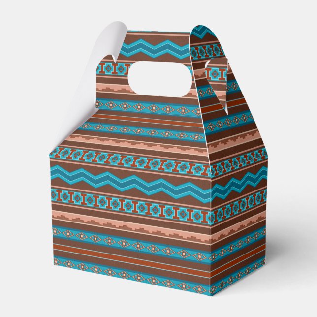Southwest Style Geometric Cameron Gorge Design Favour Box (Front Side)