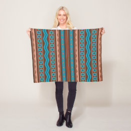 Southwest Style Geometric Cameron Gorge Design Sm Fleece Blanket
