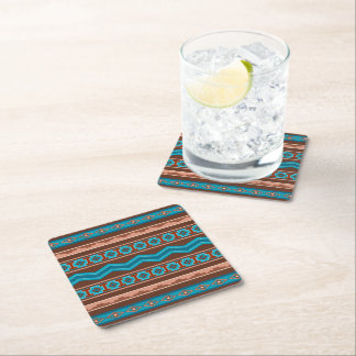 Southwest Style Geometric Cameron Gorge Design Square Paper Coaster