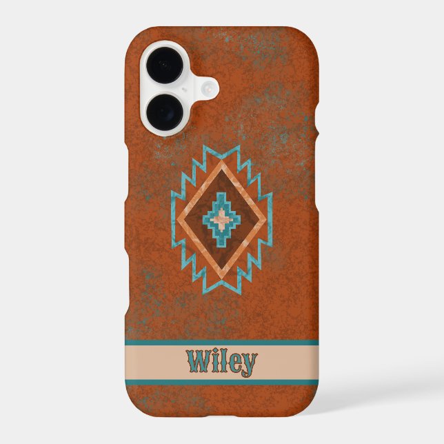 Southwest Style Geometric Diamond Personalized (Back)