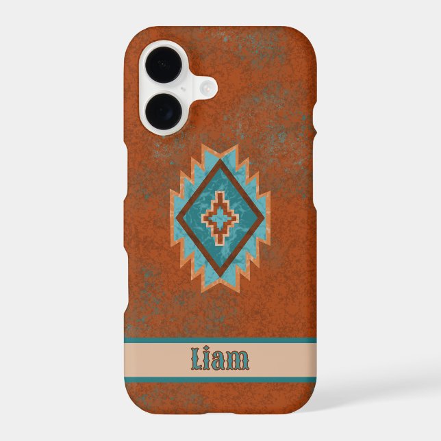 Southwest Style Geometric Diamond Personalized (Back)