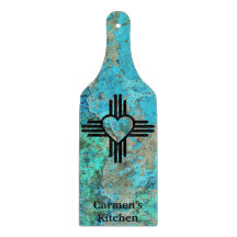 Southwest Style Zia Heart Turquoise New Mexico