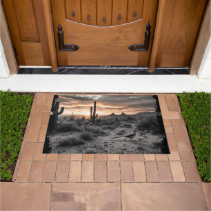 Southwest Sunrise Arizona Roadrunner Doormat