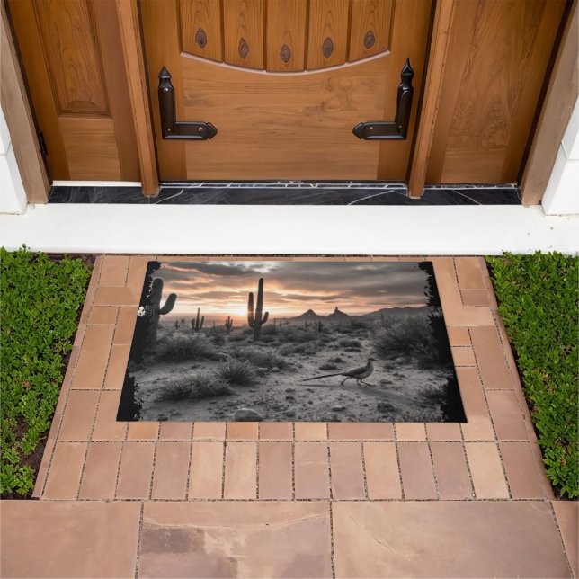 Southwest Sunrise Arizona Roadrunner Doormat (Outdoor)