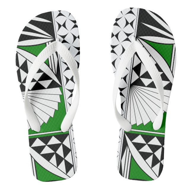 Southwest Sunrise in Green Thongs (Footbed)