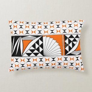 Southwest Sunrise in Orange Decorative Cushion