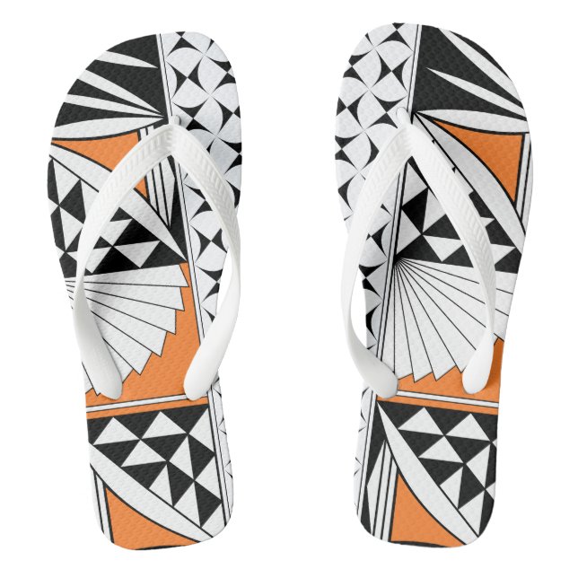 Southwest Sunrise in Orange Thongs (Footbed)