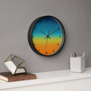 Southwest Sunset Colours Framed Clock