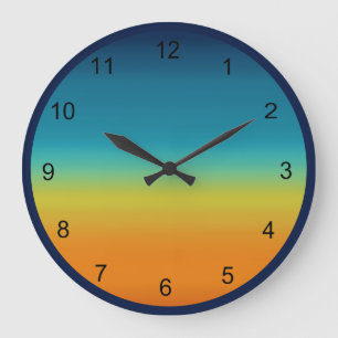 Southwest Sunset Colours Large Clock