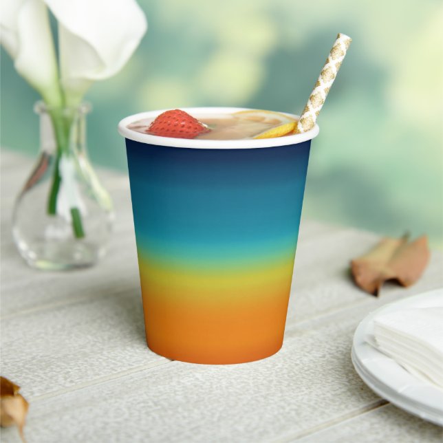 Southwest Sunset Colours Paper Cups (Insitu)