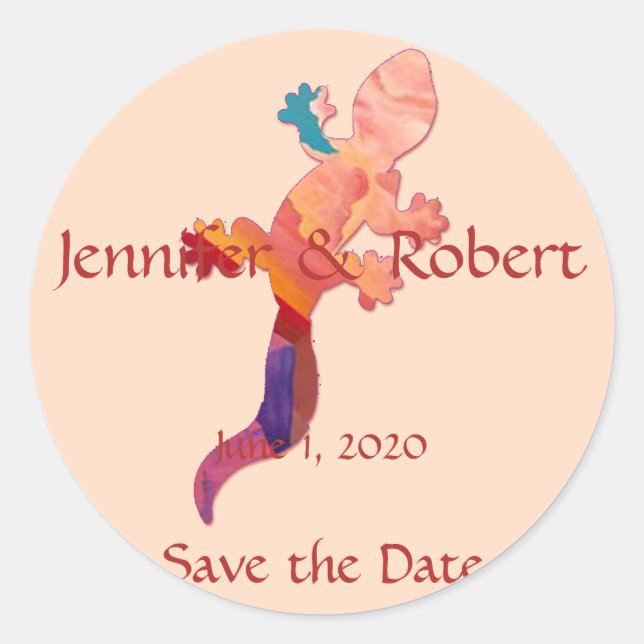 Southwest Sunset Lizard Envelope Seal (Front)