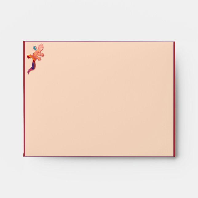 Southwest Sunset Lizard Response Card Envelope (Front)