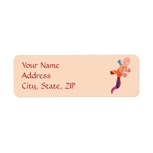 Southwest Sunset Lizard Return Address Label (Front)